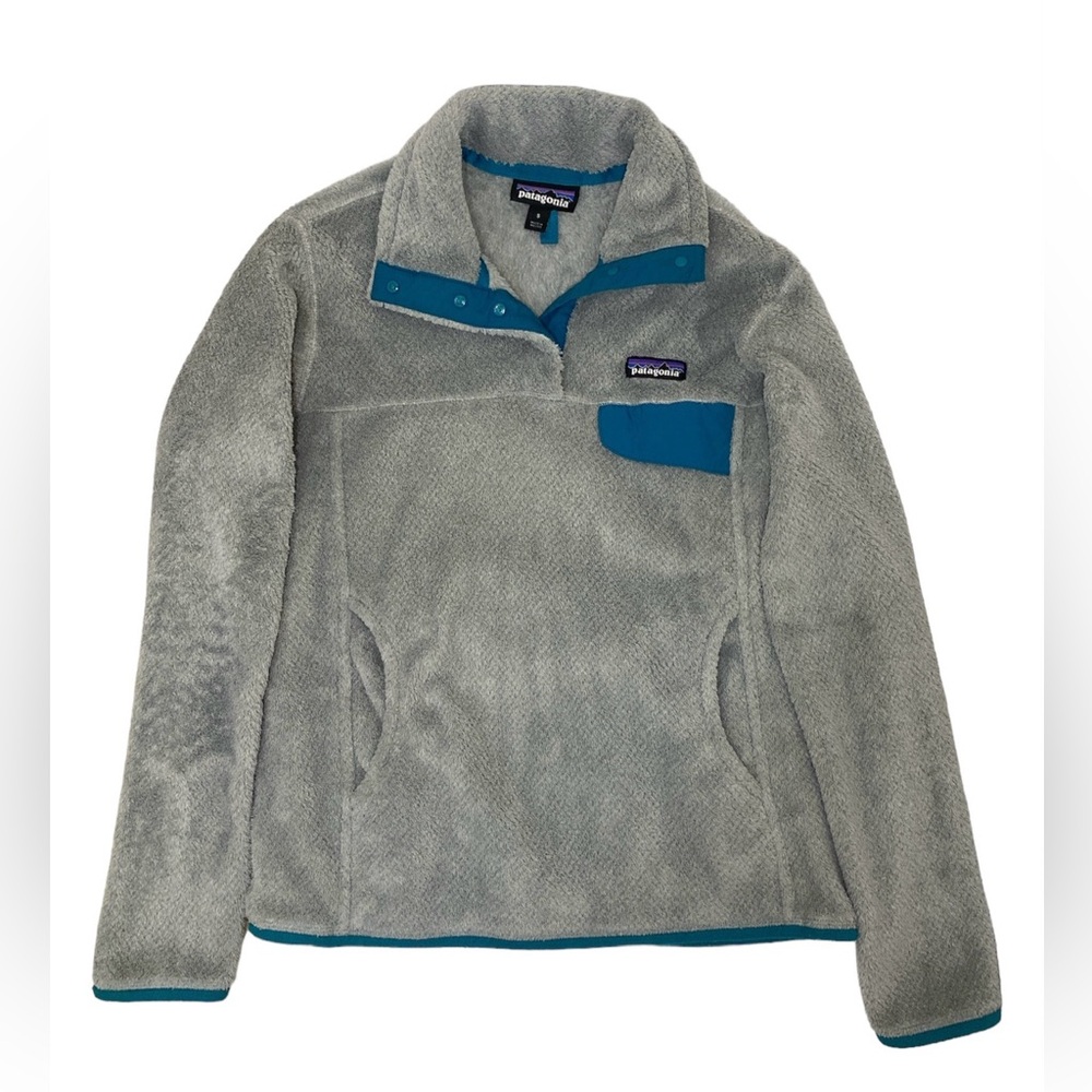 Patagonia Polartec Fleece Pullover Womens Sz Small Gray 1/4 Snap Jacket Outdoor